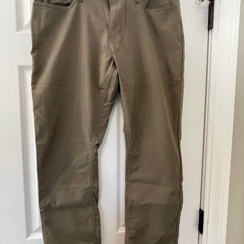 COPY - DU/ER Nu-Stretch Relaxed Taper 5 Pocket – Thyme 34x30